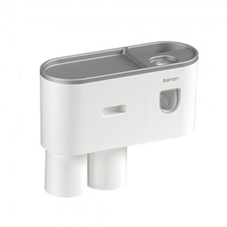 Meidong Toothbrush Holder with Toothbrush Dispenser-Multifunctional Wall Mounted Space-Saving  automatic Toothpaste Squeezer Kit for Bathroom and Washroom